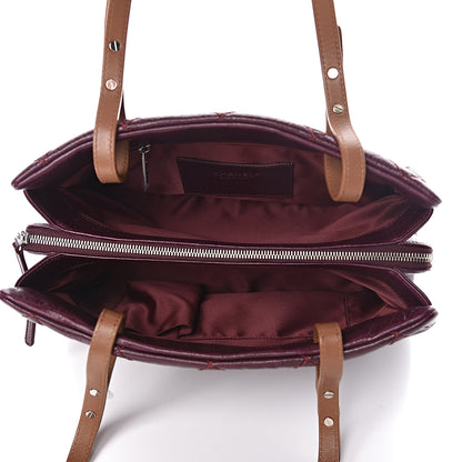 Chanel Glazed Calfskin On the Road Zip Tote Plum 5 of 10