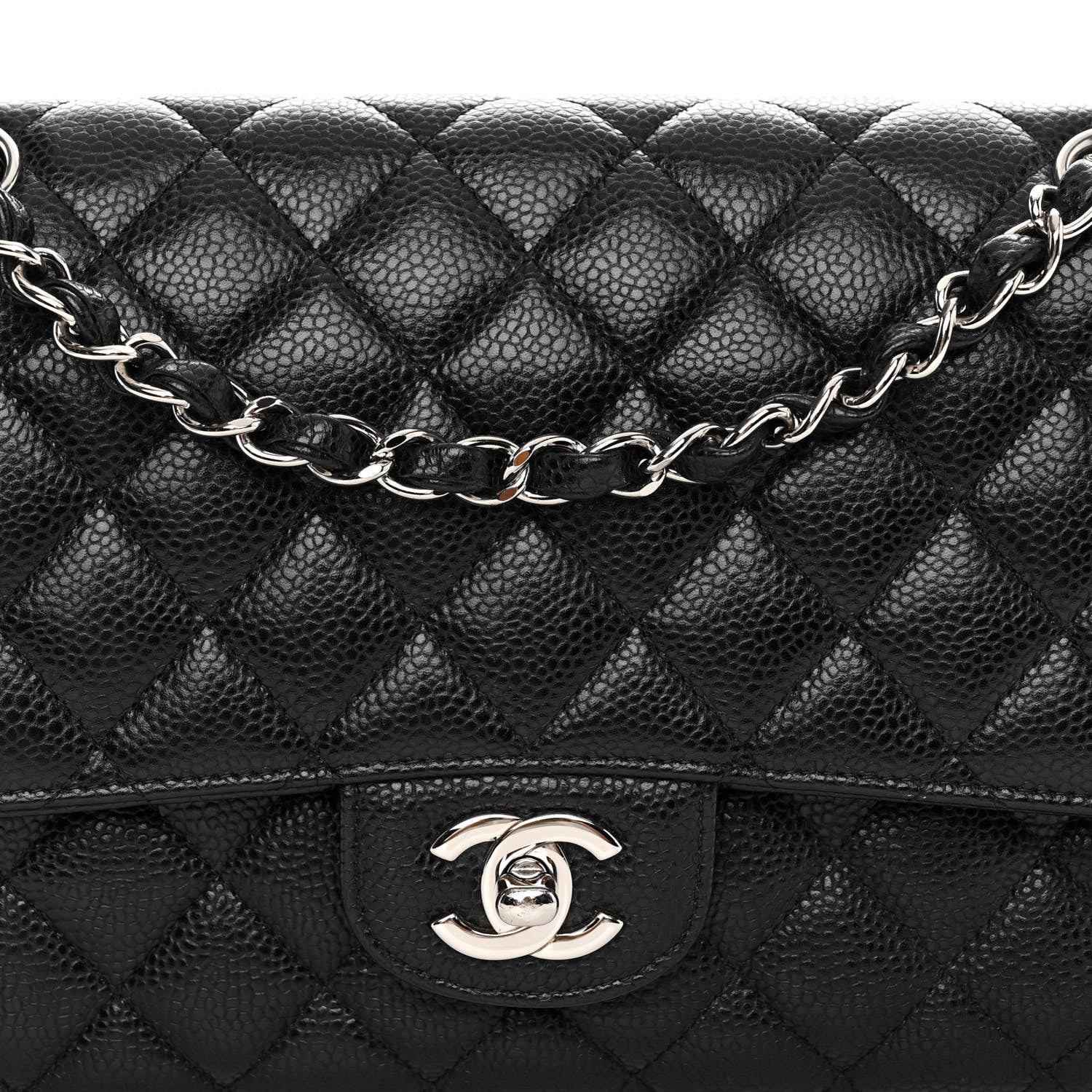 Chanel Caviar Quilted Medium Double Flap Black 8 of 10