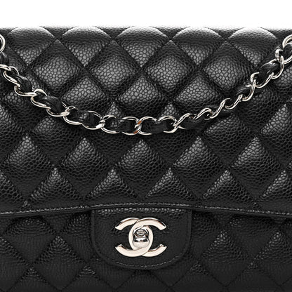 Chanel Caviar Quilted Medium Double Flap Black 8 of 10