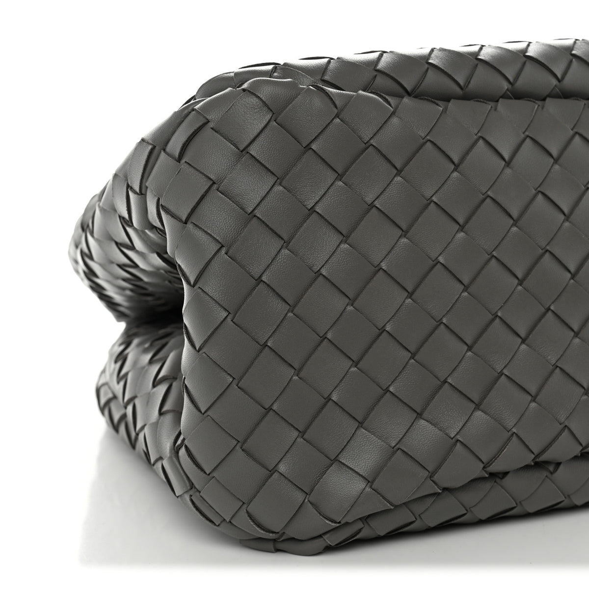 Nappa Intrecciato Medium Campana Shoulder Bag Basalt