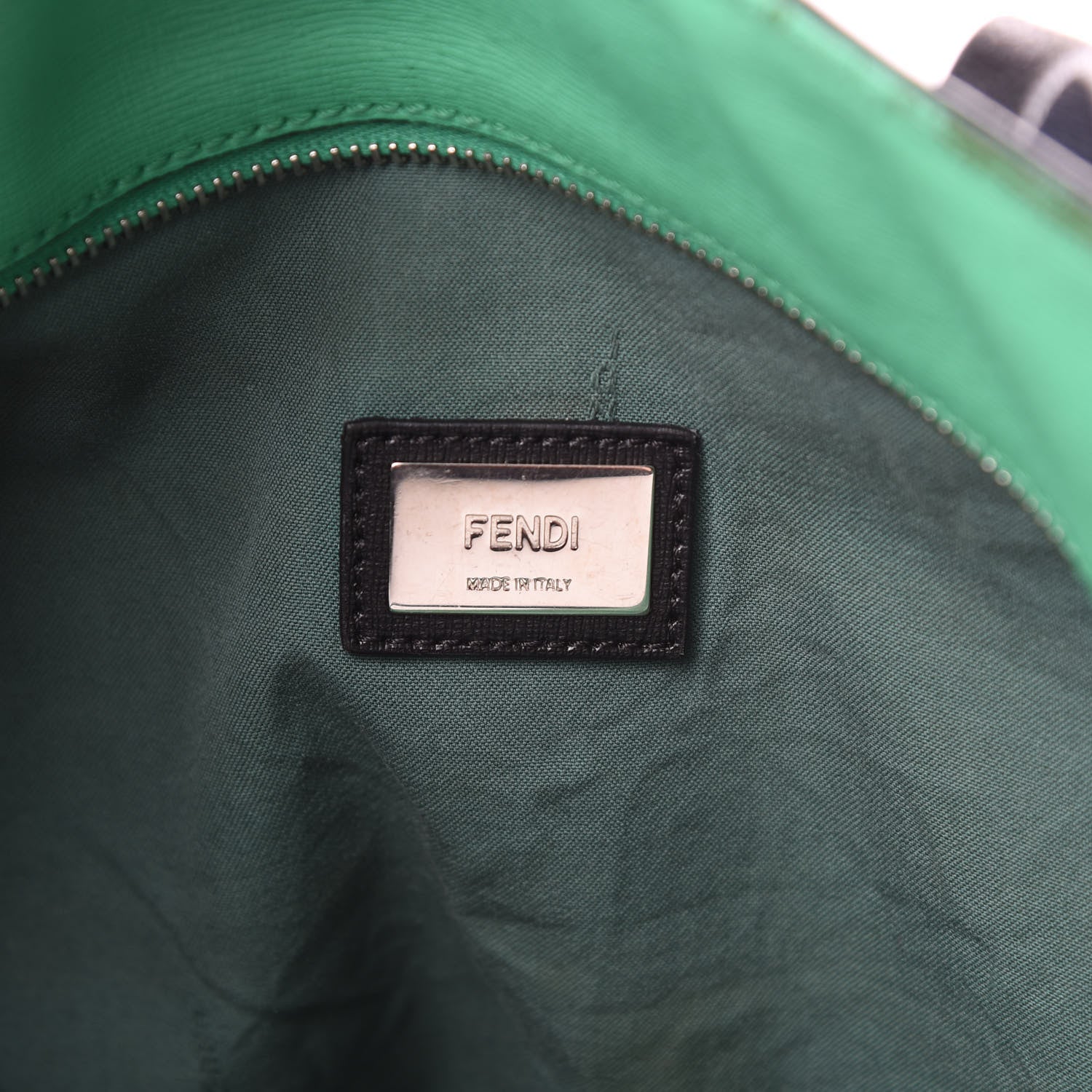 Fendi Vitello Elite Cuoio Monster Buggies Medium Roll Tote Zaffire Black Multicolor Lago 6 of 20