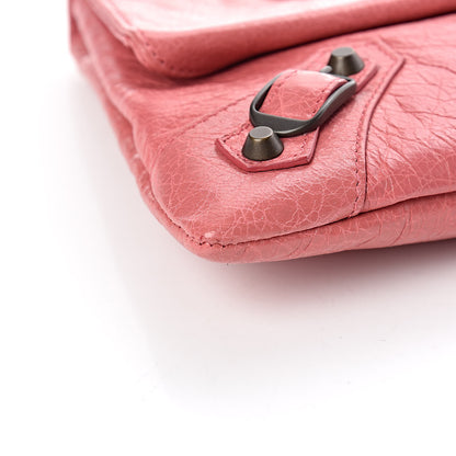 Balenciaga Agneau Classic Hardware Envelope Clutch Rose Bonbon 5 of 9