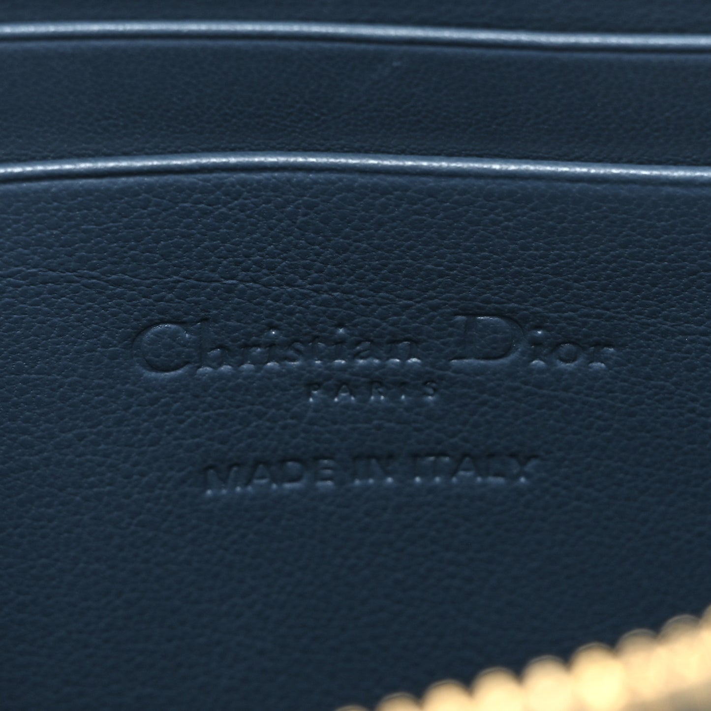 Patent Cannage Lady Dior Phone Holder Blue