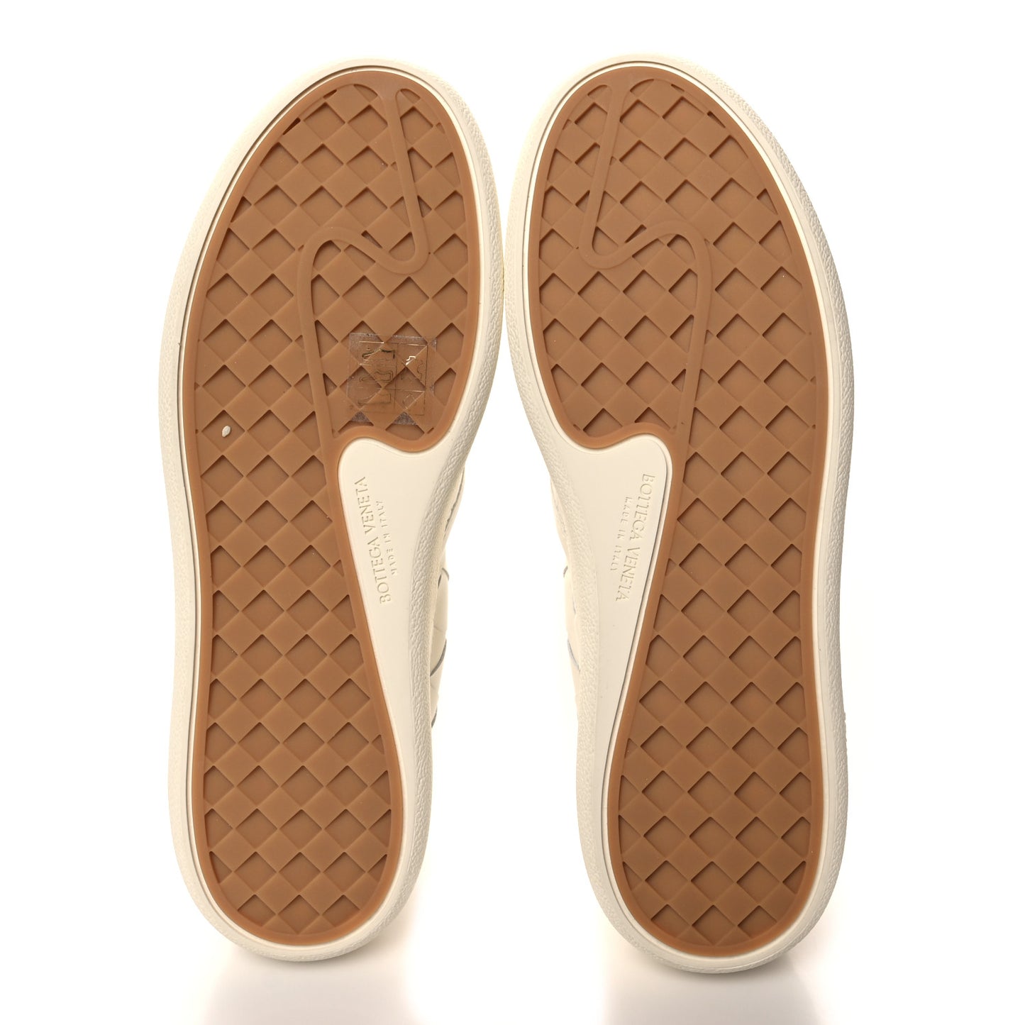 Nappa Intrecciato Slip On Sneakers 39 White