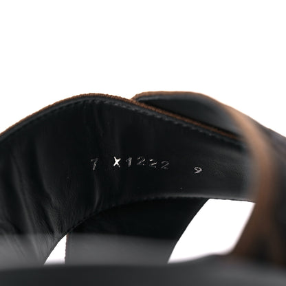 Fendi Fabric Rubber Macro FF Embroidered Mens Crisscross Slide Sandals 9 Maya Black 8 of 9