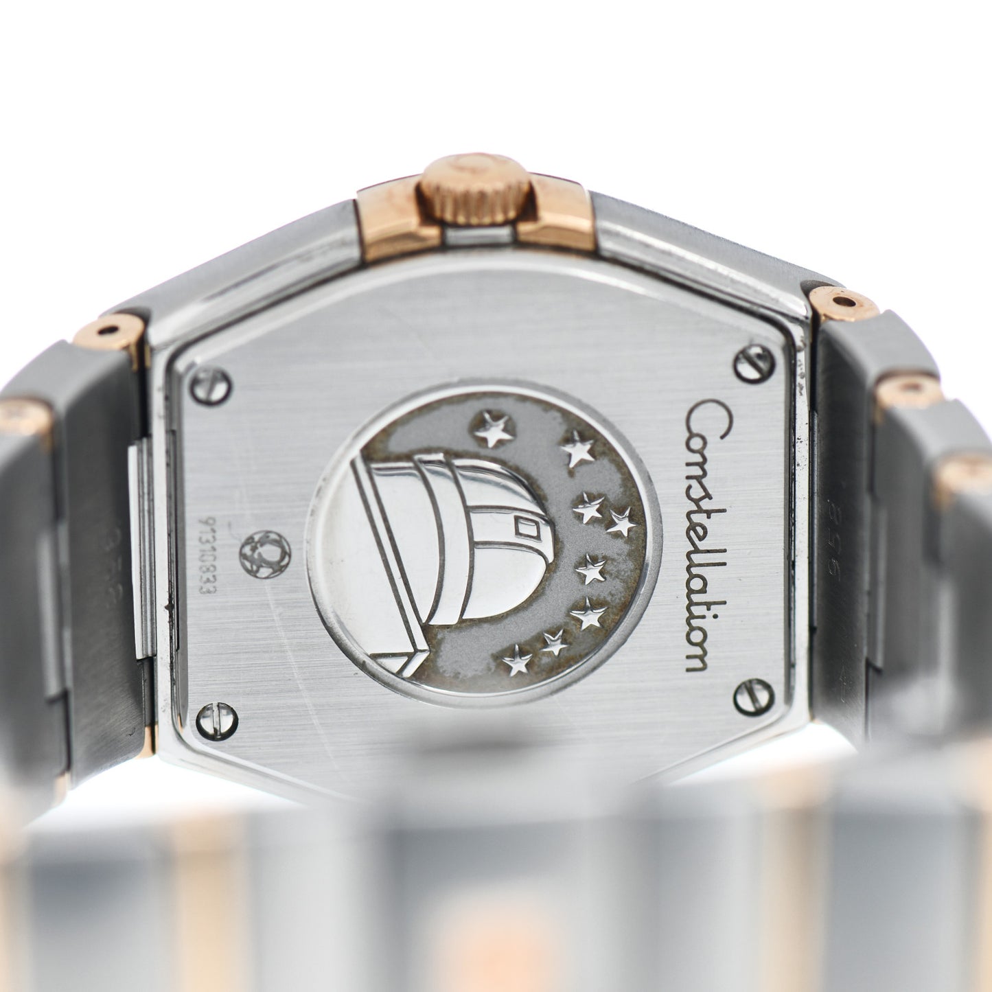 Stainless Steel 18K Red Gold 22mm Constellation Quartz Watch 123.20.27.60.02.003