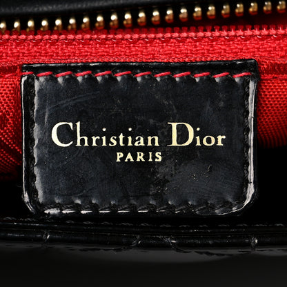 Christian Dior Patent Cannage Medium Lady Dior Black 6 of 9