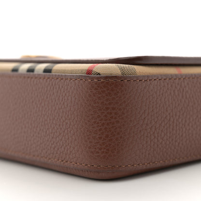 Burberry Grainy Calfskin Vintage Check Hampshire Crossbody Archive Beige Tan 9 of 10