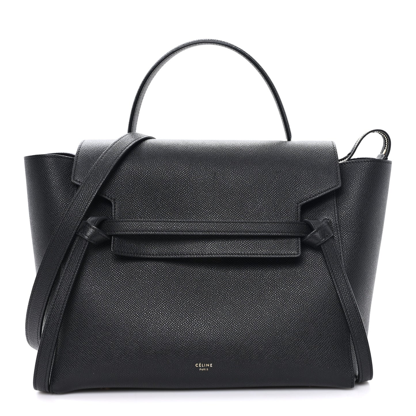 Grained Calfskin Mini Belt Bag Black