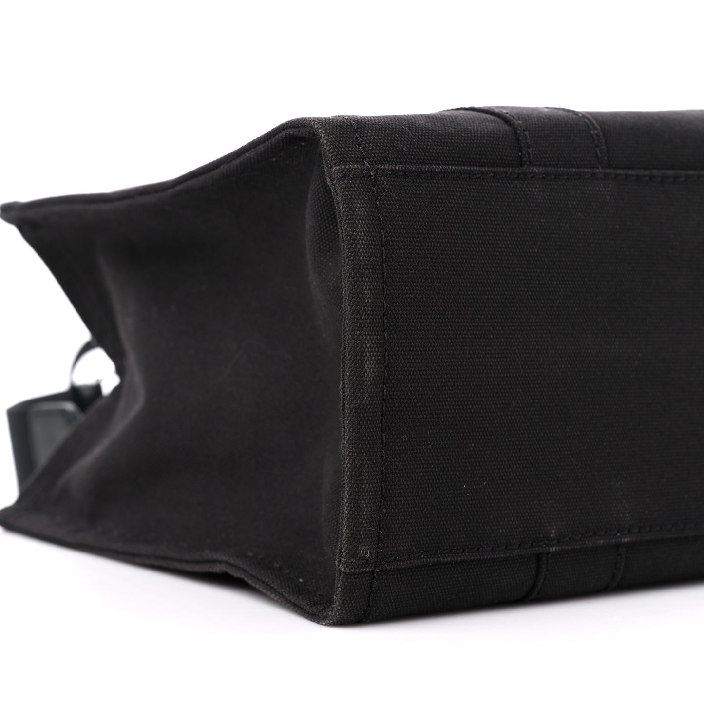 Cotton Canvas Medium The Traveler Tote Bag Black