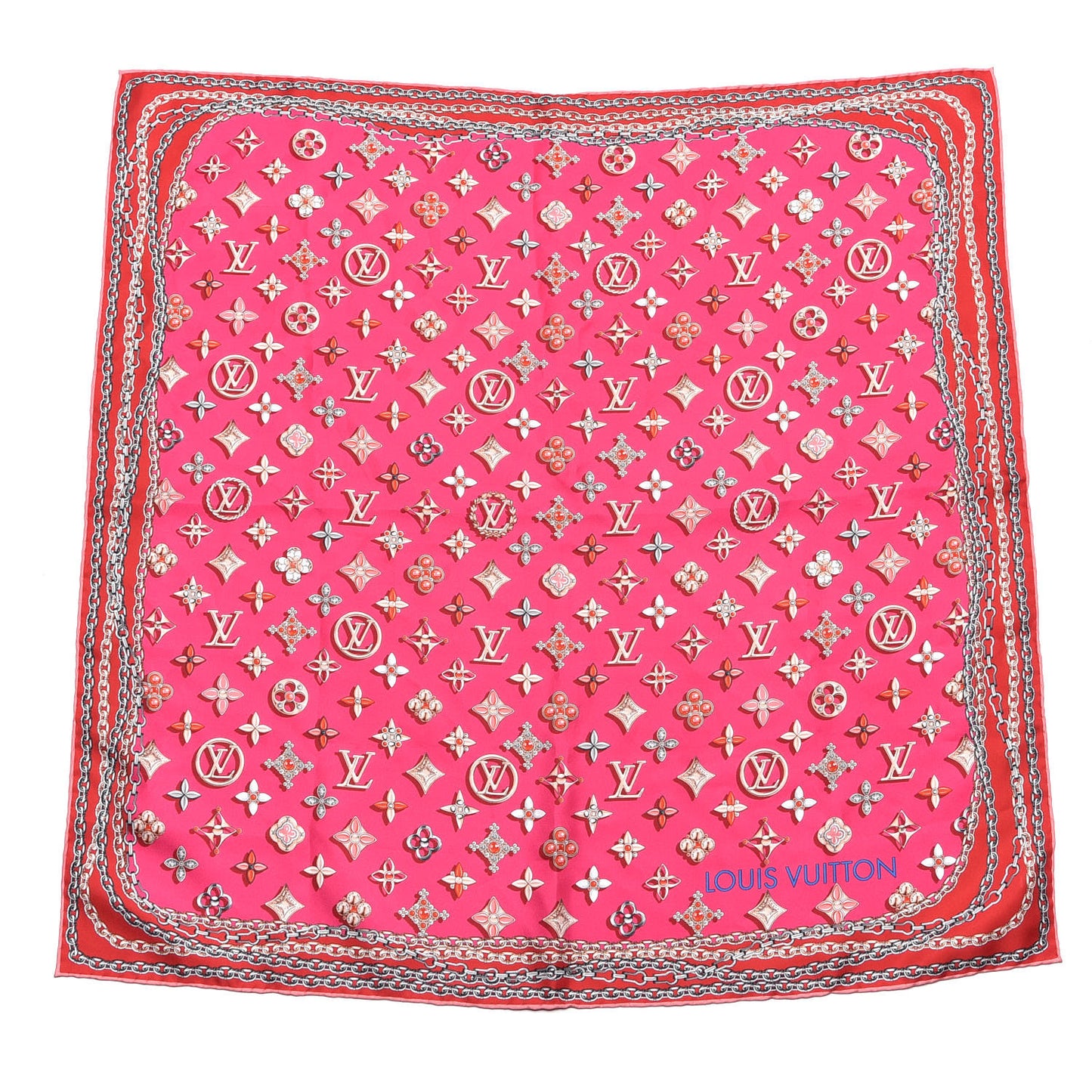 Silk Your Highness Square Scarf Fuchsia