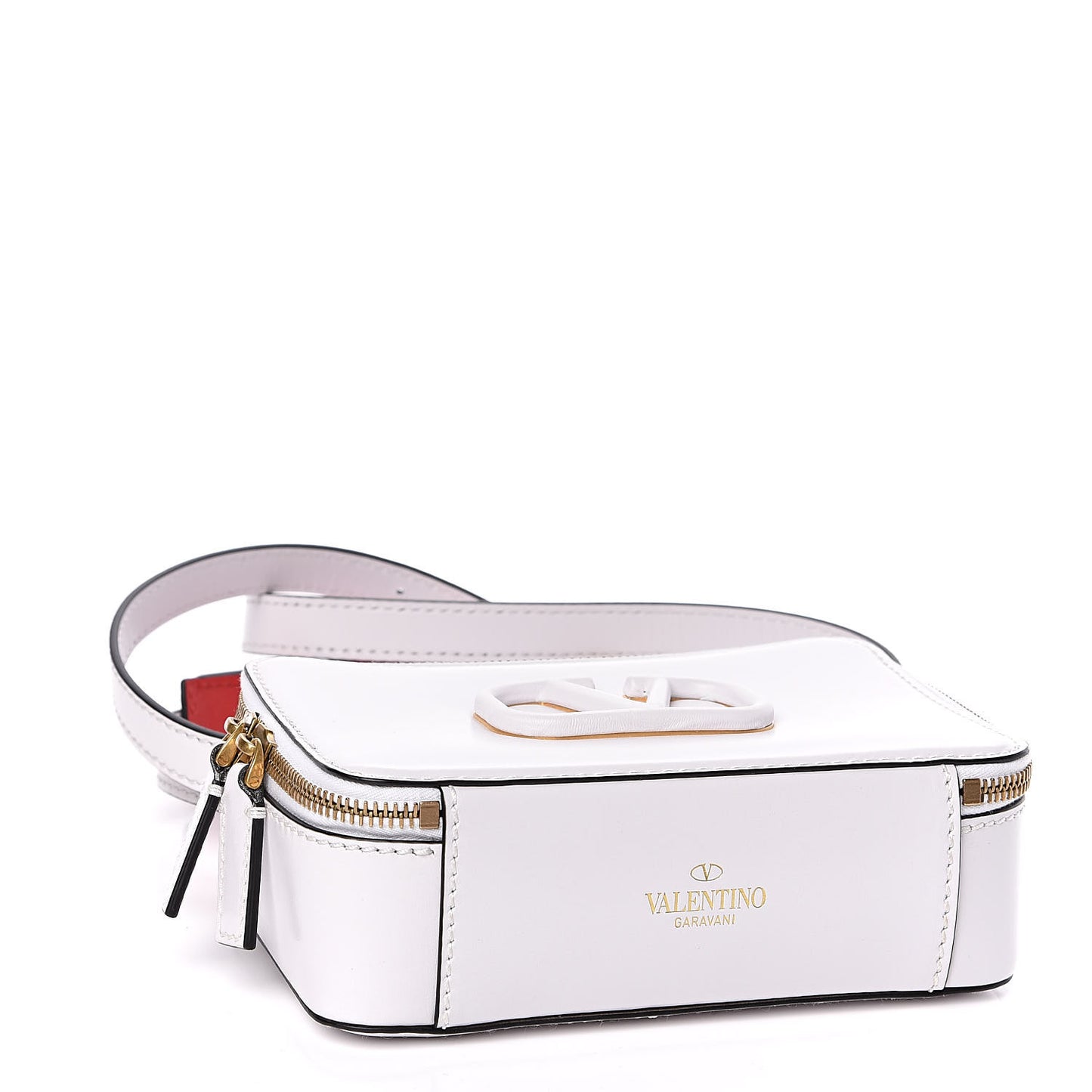 Smooth Calfskin VSling Crossbody Bag White