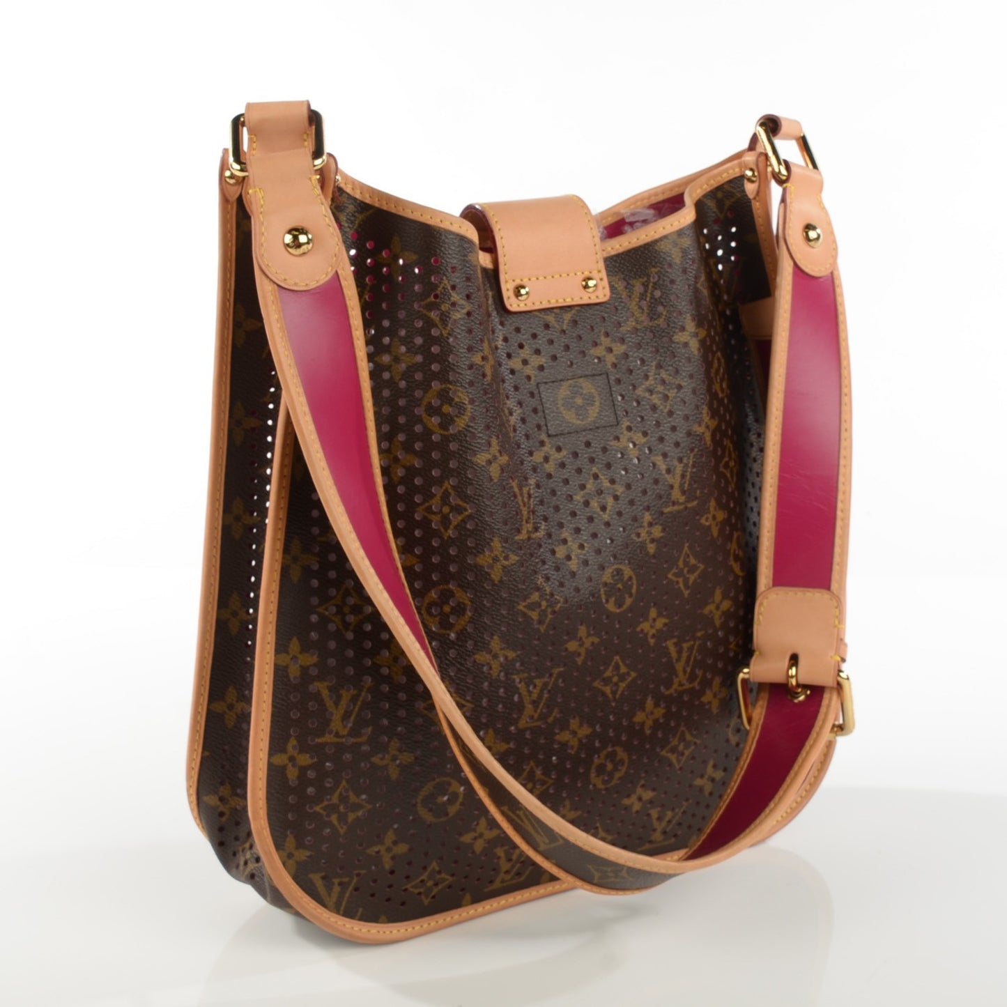 Monogram Perforated Musette Fuchsia