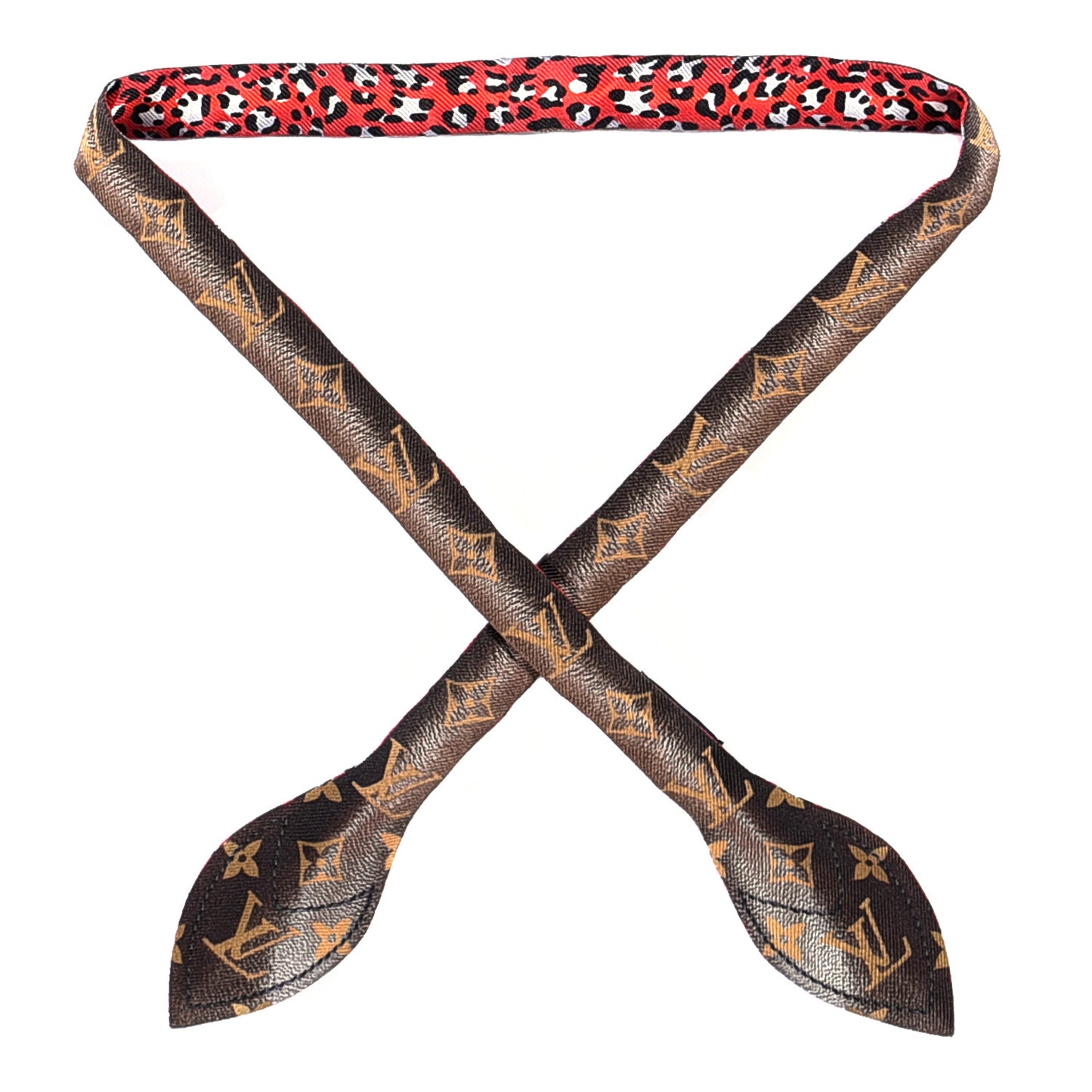 Silk Monogram Vuittamins Bandeau 3D Marron