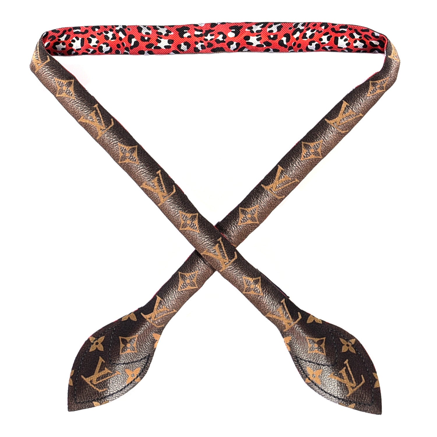 Louis Vuitton Silk Monogram Vuittamins Bandeau 3D Marron 1 of 3