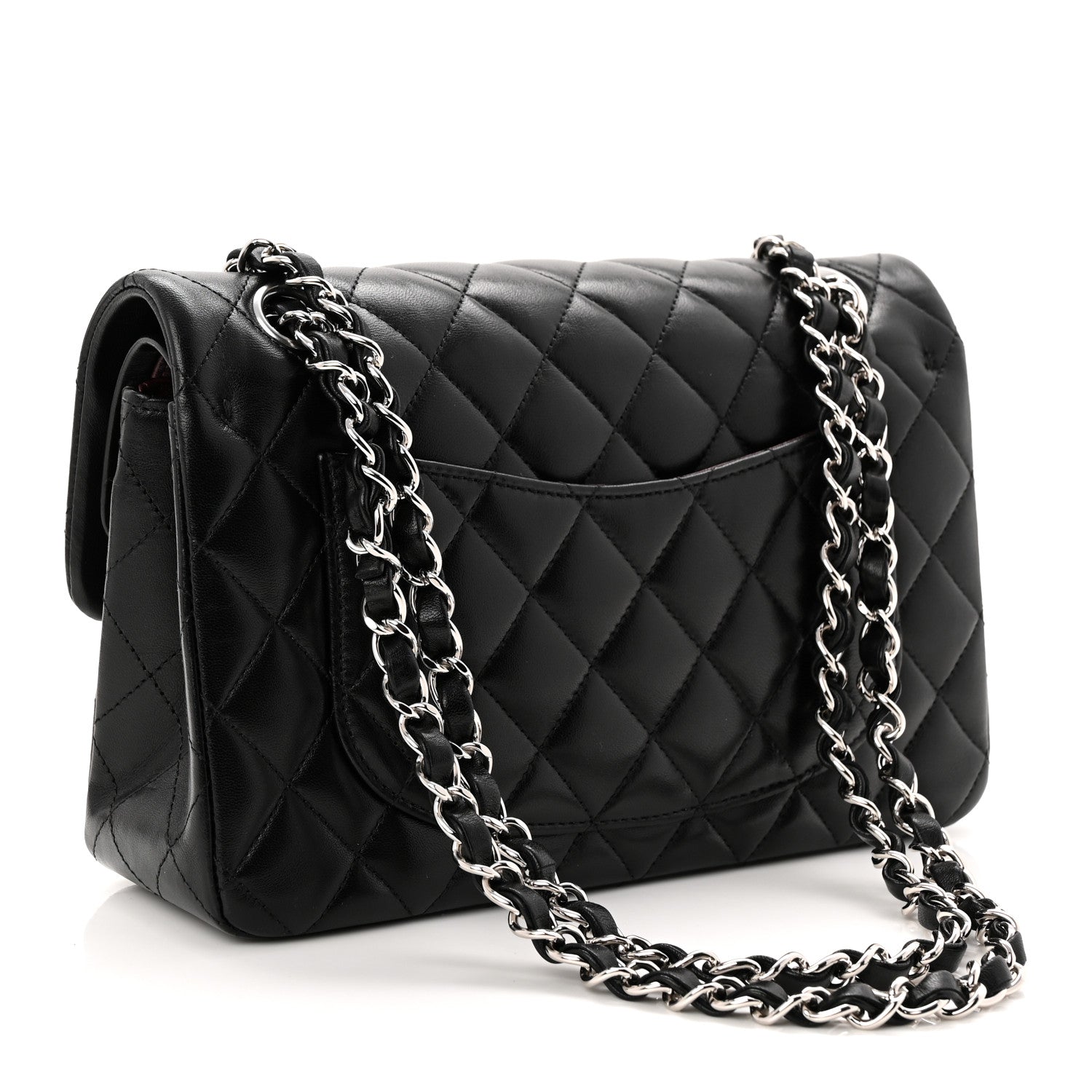 Chanel Lambskin Quilted Small Double Flap Black 3 of 10