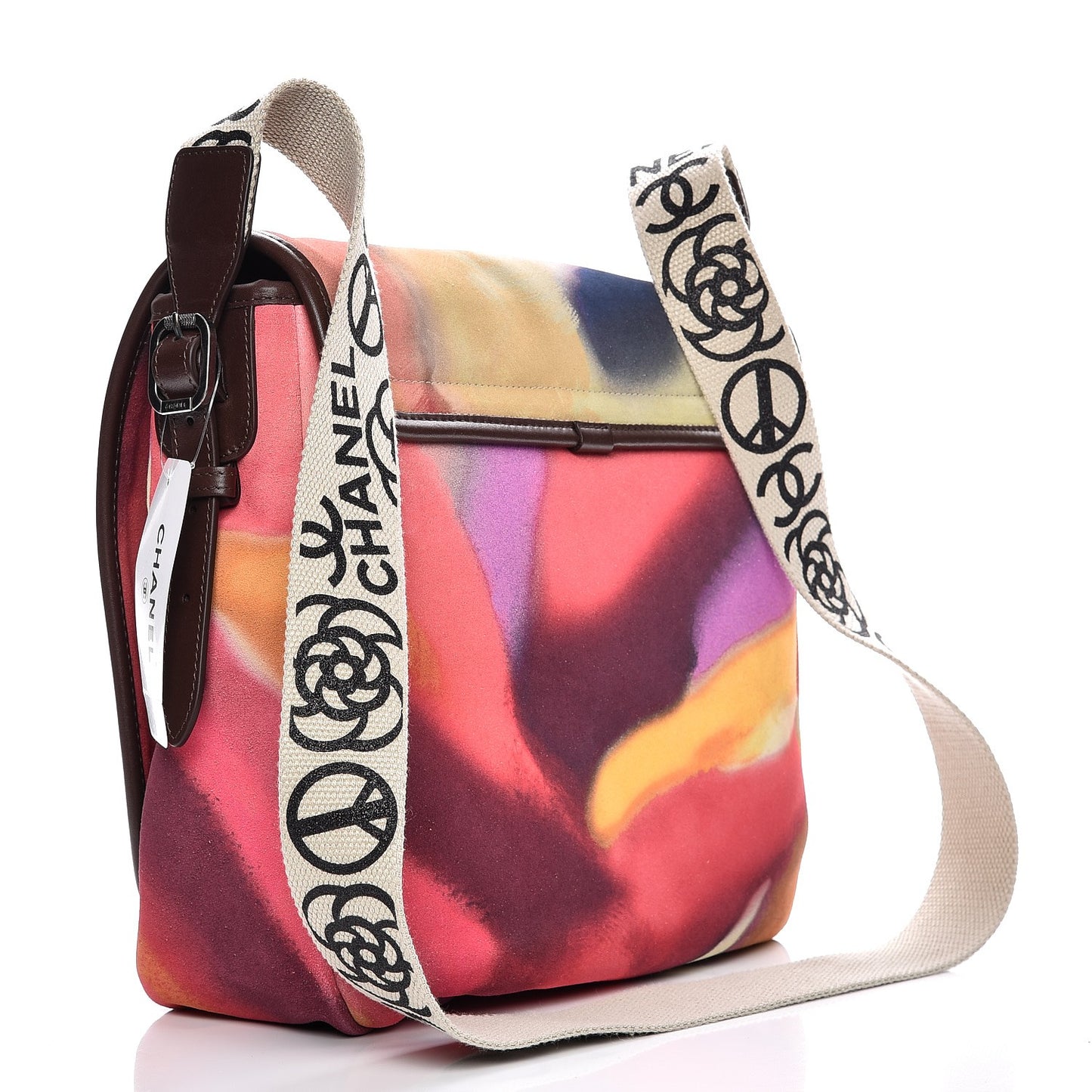 Printed Ultra Soft Lambskin Medium Flower Power Messenger