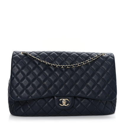 Chanel Calfskin Quilted Small XXL Travel Flap Bag Navy 1 of 9