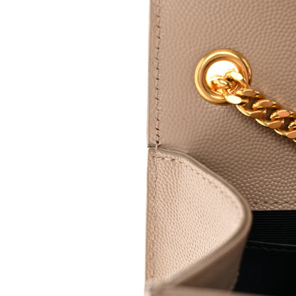 Saint Laurent Grain De Poudre Small Monogram Kate Satchel Dark Beige 13 of 13