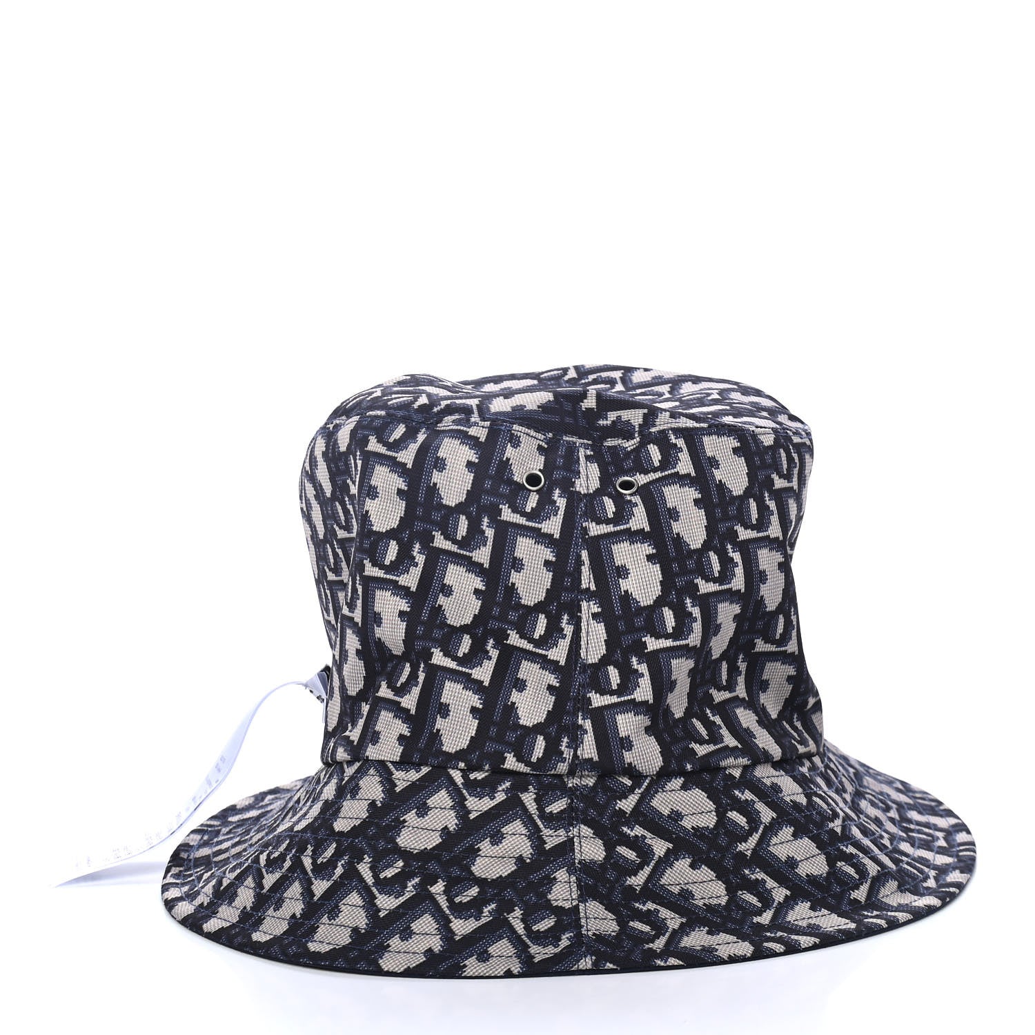 Christian Dior Oblique Reversible Teddy-D Brim Bucket Hat 57 Blue 7 of 8