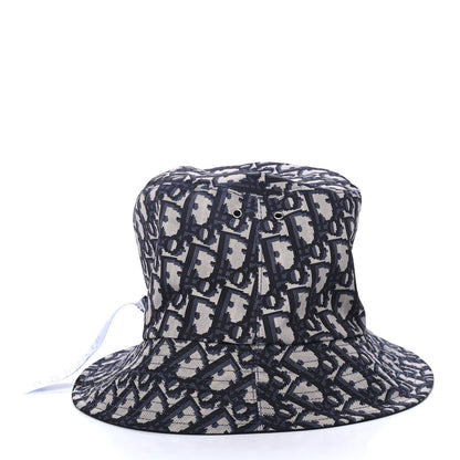 Christian Dior Oblique Reversible Teddy-D Brim Bucket Hat 57 Blue 7 of 8