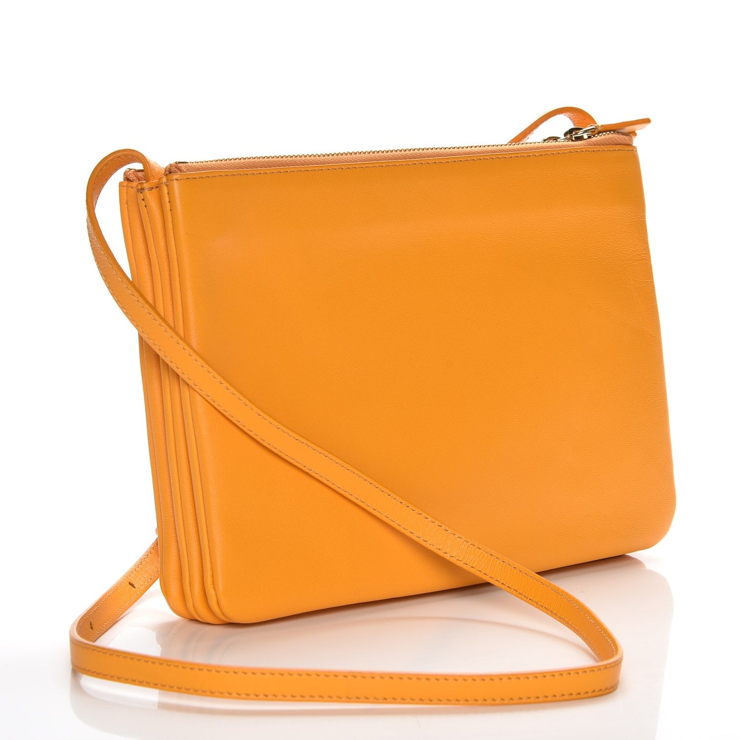 Lambskin Large Trio Crossbody Sunflower