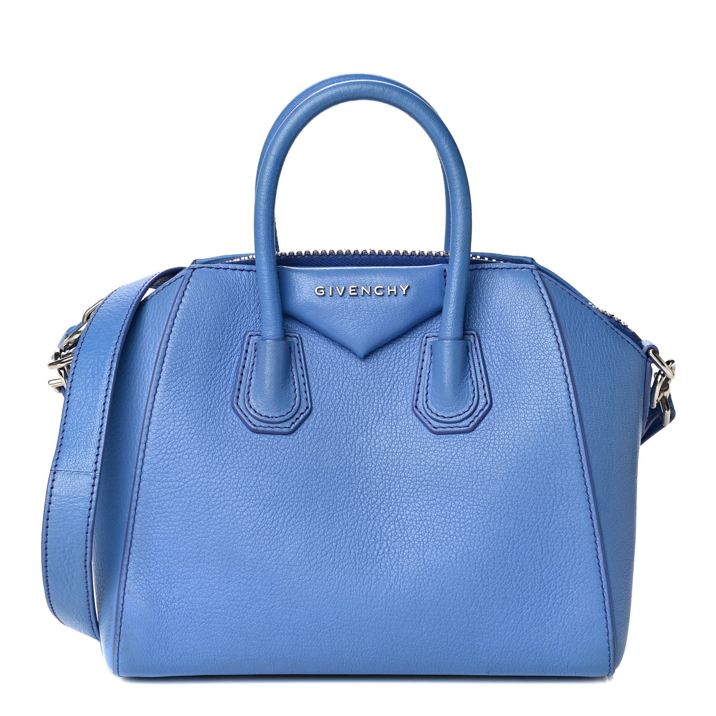 Sugar Goatskin Mini Antigona Blue