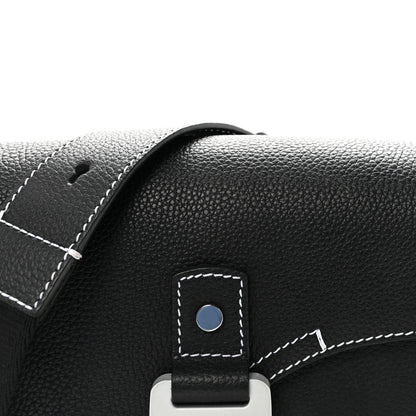 Christian Dior Grained Calfskin Medium Saddle Messenger Bag Black 8 of 11