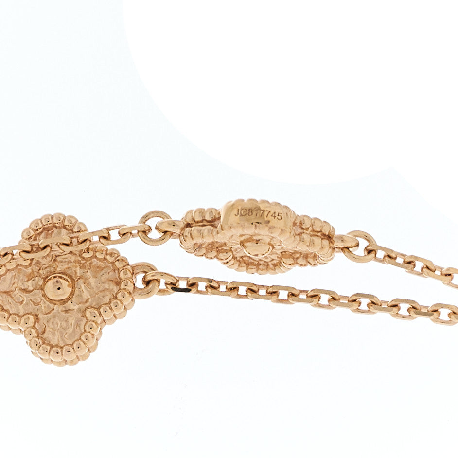 18K Rose Gold 16 Motifs Sweet Alhambra Necklace
