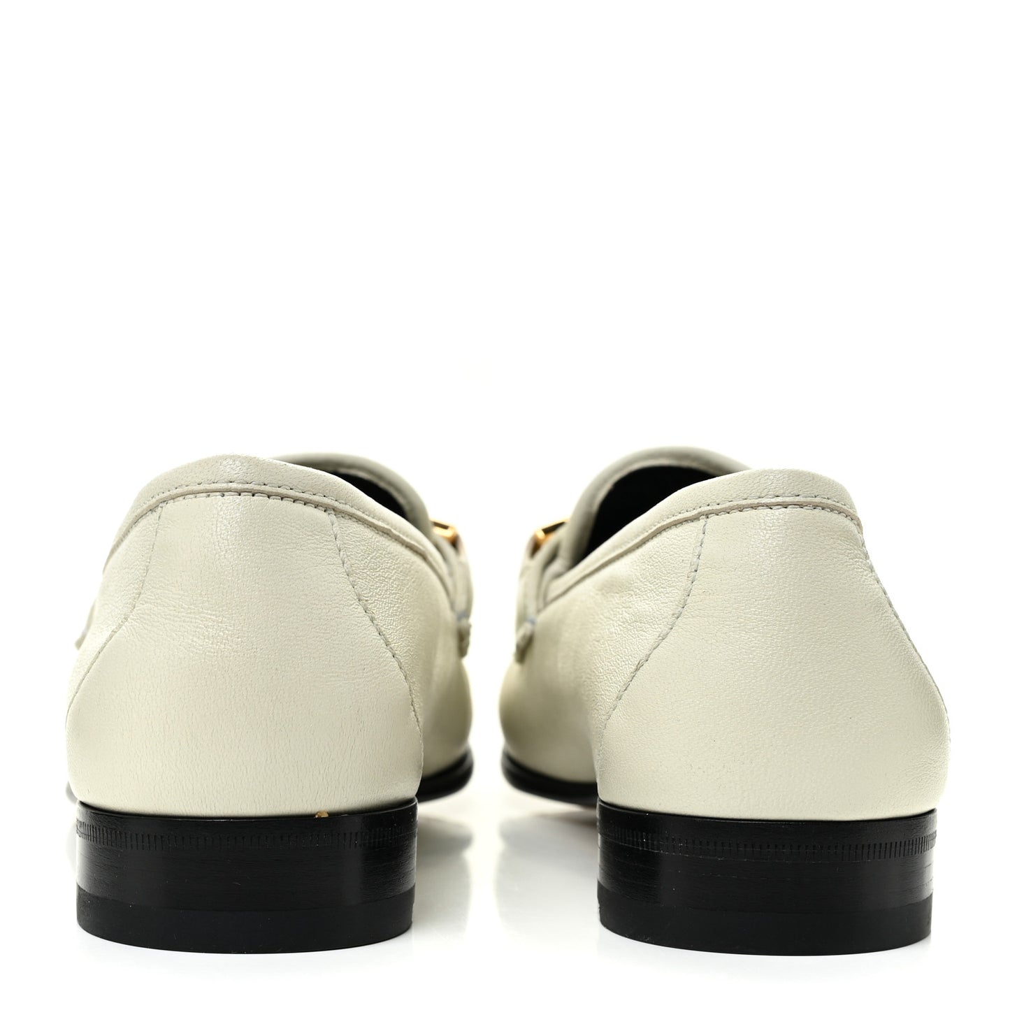 Calfskin Womens Chain Loafers 38.5 White