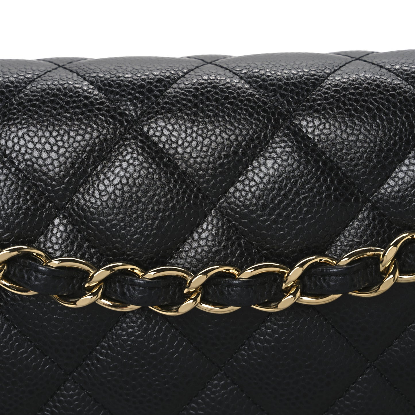 Caviar Quilted Maxi Double Flap Black