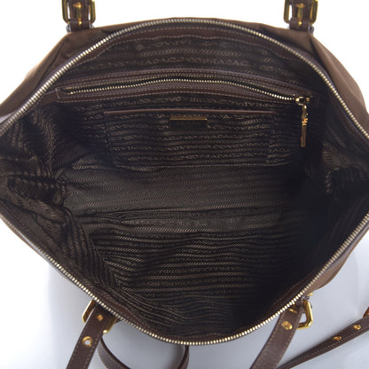 Prada Nylon Tessuto Saffiano Tote Corinto 6 of 8