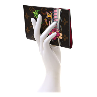 Louis Vuitton Monogram 2021 Christmas Animation Hollywood Passport Cover Fuchsia 2 of 6