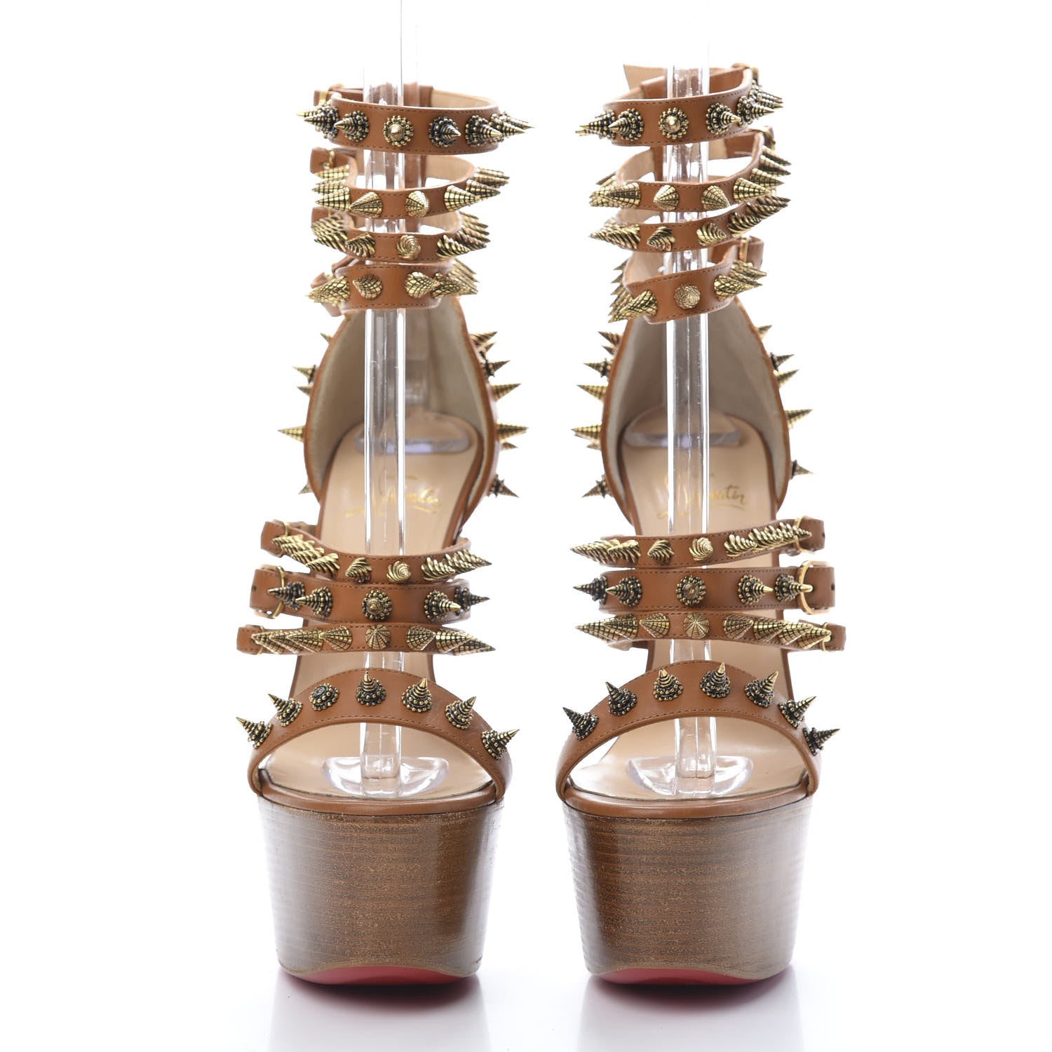 Christian Louboutin Calfskin Botticellita 160 Sandals 39 Brown 2 of 7
