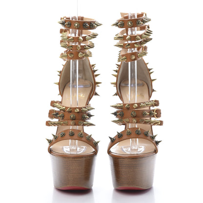 Christian Louboutin Calfskin Botticellita 160 Sandals 39 Brown 2 of 7
