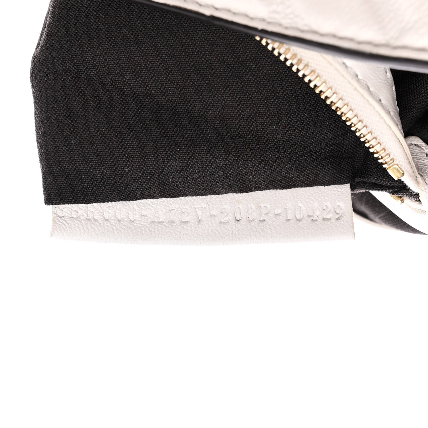 Fendi Nappa FF 1974 Embossed Baguette White 7 of 23