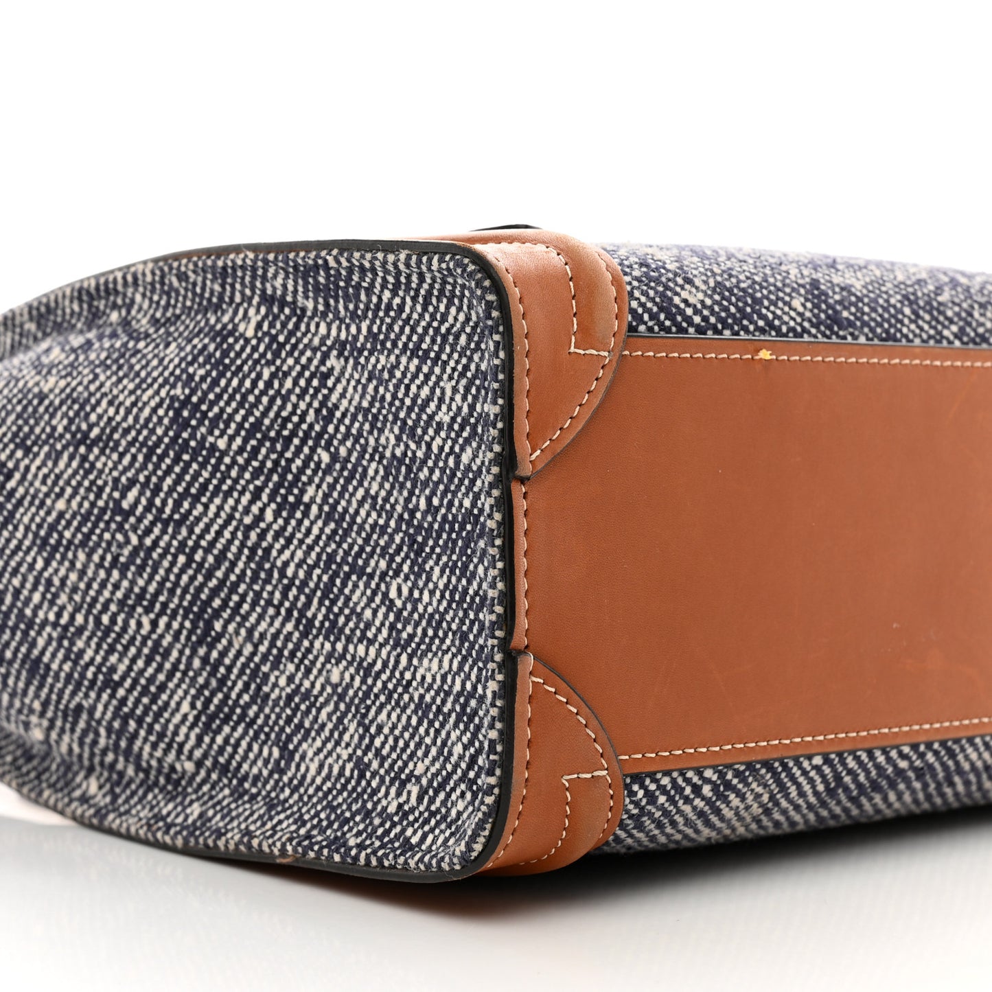 Smooth Calfskin Tweed Nano Luggage Tan