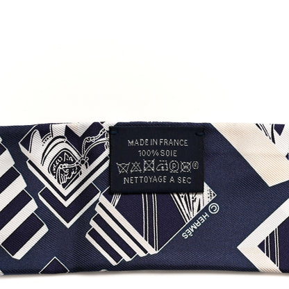Hermes Silk Springs Springs Twilly Marine Creme Petrole 3 of 4