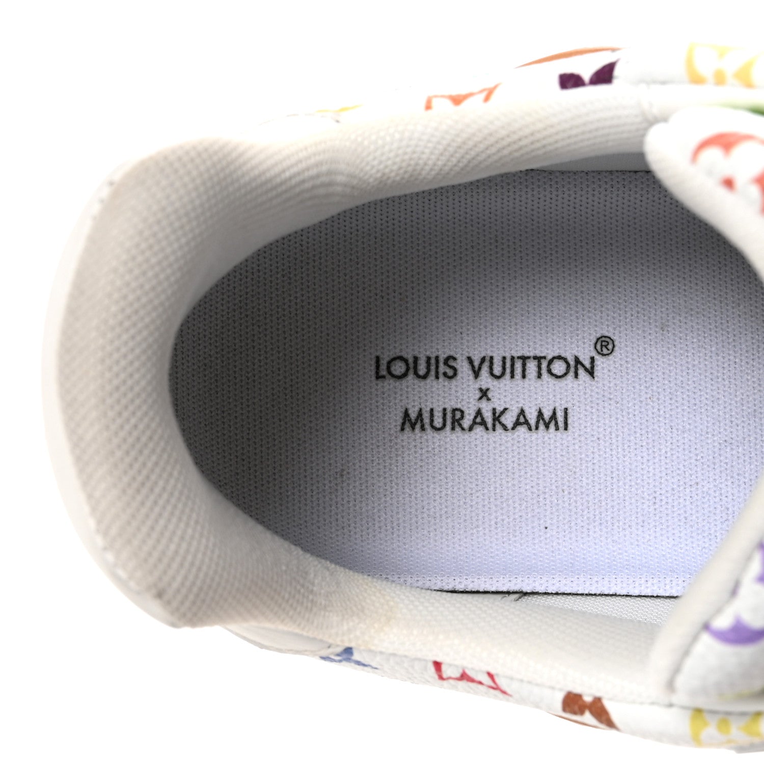 Louis Vuitton LV X TM Calfskin Monogram Multicolor Womens LV Trainer Sneakers 37.5 White 9 of 11