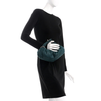 Chanel Iridescent Calfskin Midnight Stones Clutch Dark Green 2 of 9