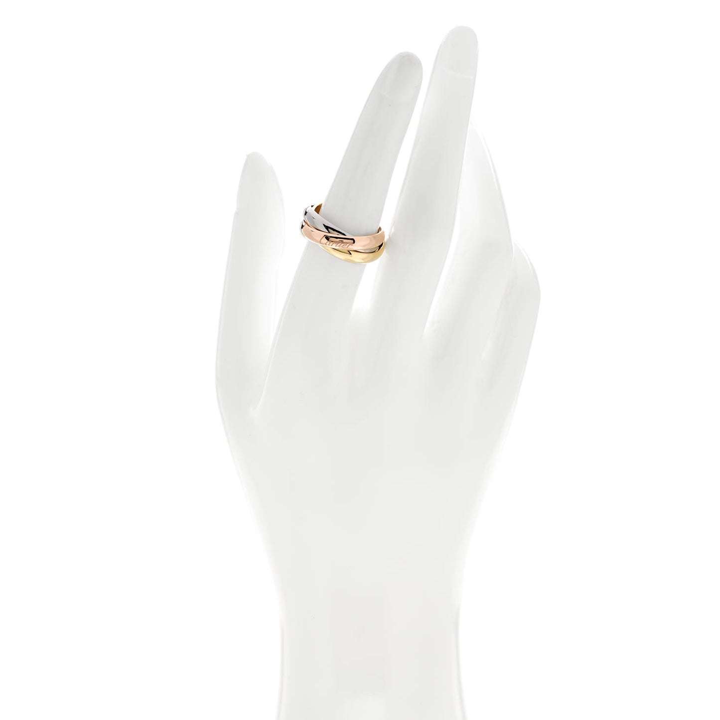 18K Pink Yellow White Gold Classic Trinity Ring 55 7.25