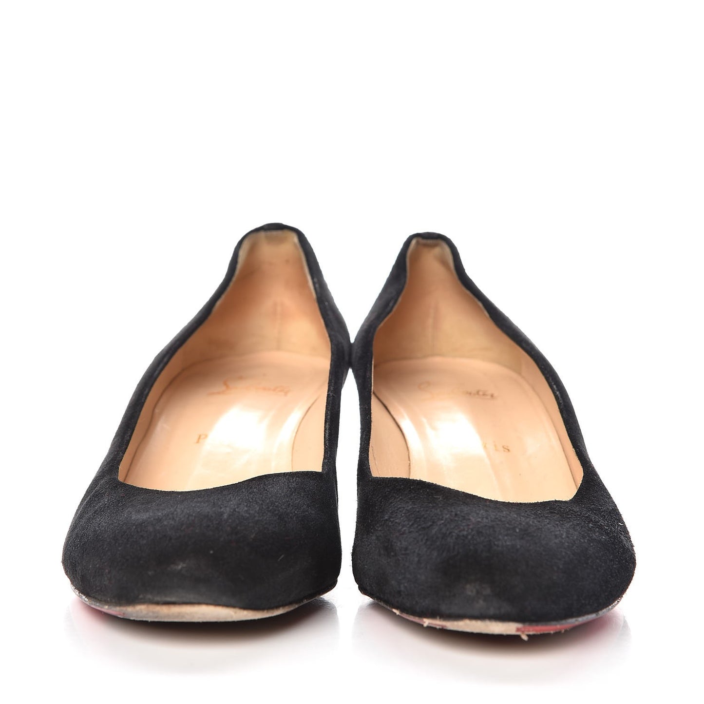 Veau Velours New Peanut 45 Wedge Pumps 39 Black