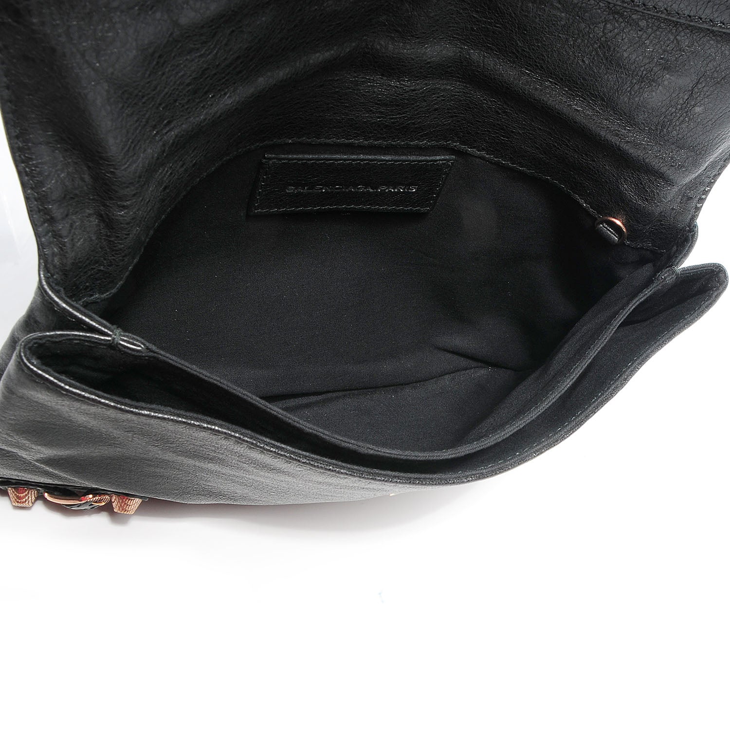 Balenciaga Agneau Giant 12 Rose Gold Hardware Envelope Clutch Black 6 of 13