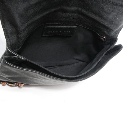 Balenciaga Agneau Giant 12 Rose Gold Hardware Envelope Clutch Black 6 of 13
