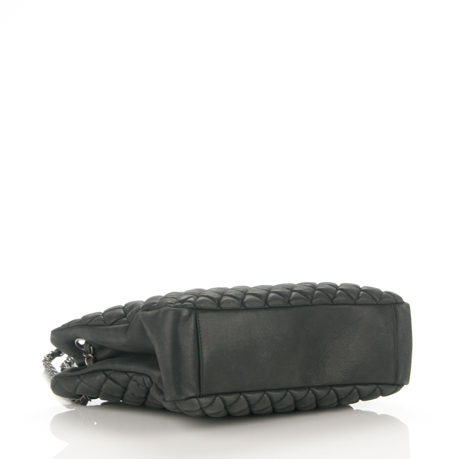 Chanel Iridescent Calfskin Small New Bubble Quilt Tote Dark Grey 4 of 7