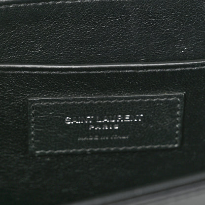 Saint Laurent Box Calfskin Monogram Medium Solferino Satchel Black 7 of 10