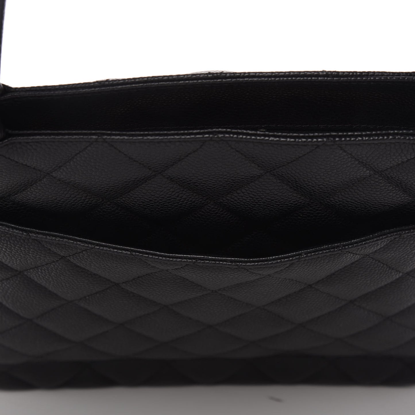 Caviar Quilted Medallion Tote Black