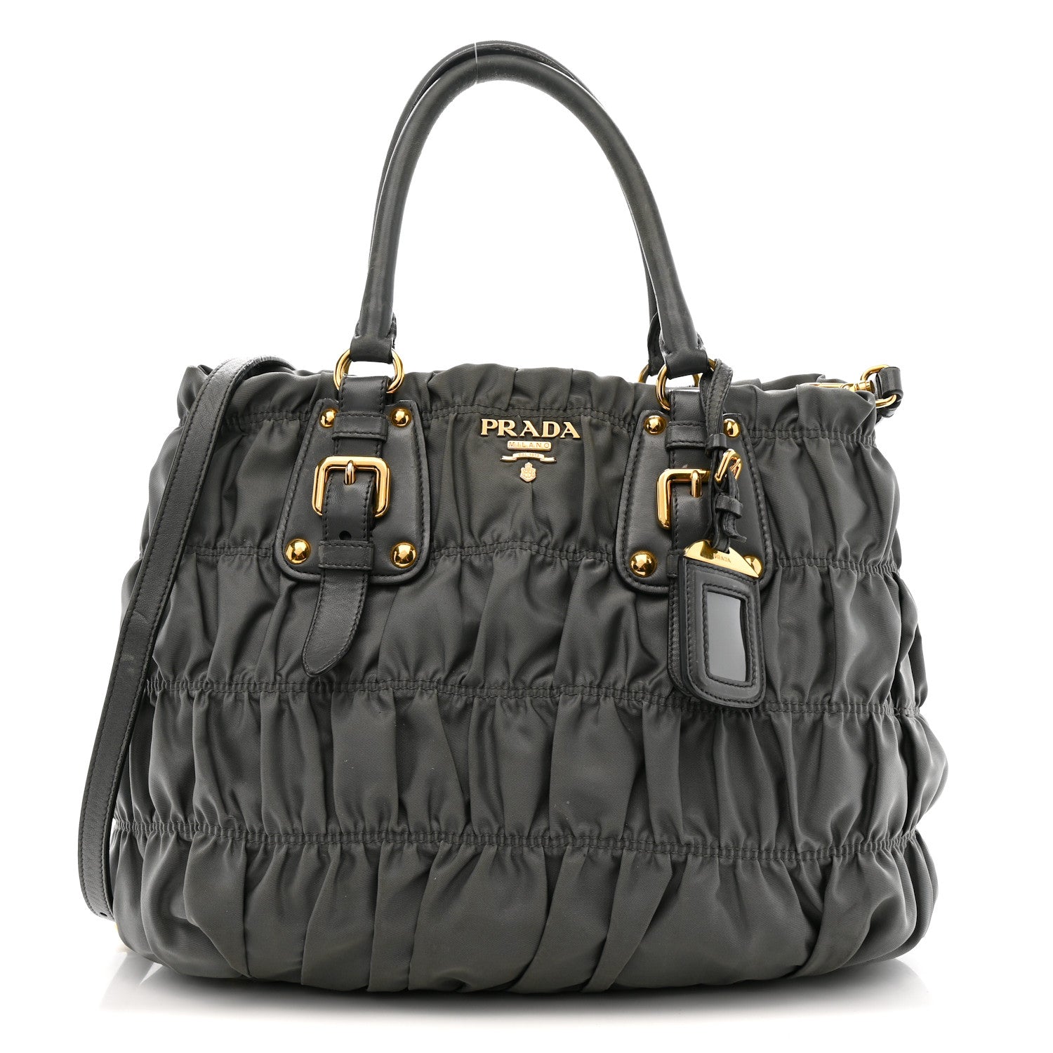 Prada Tessuto Nylon Gaufre Tote Ardesia 1 of 17