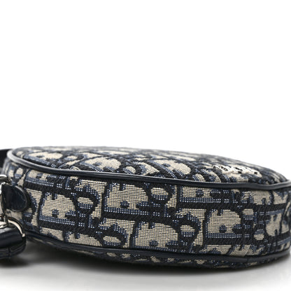 Christian Dior Oblique Jacquard Baby Ball Cross Body Bag Blue 8 of 9