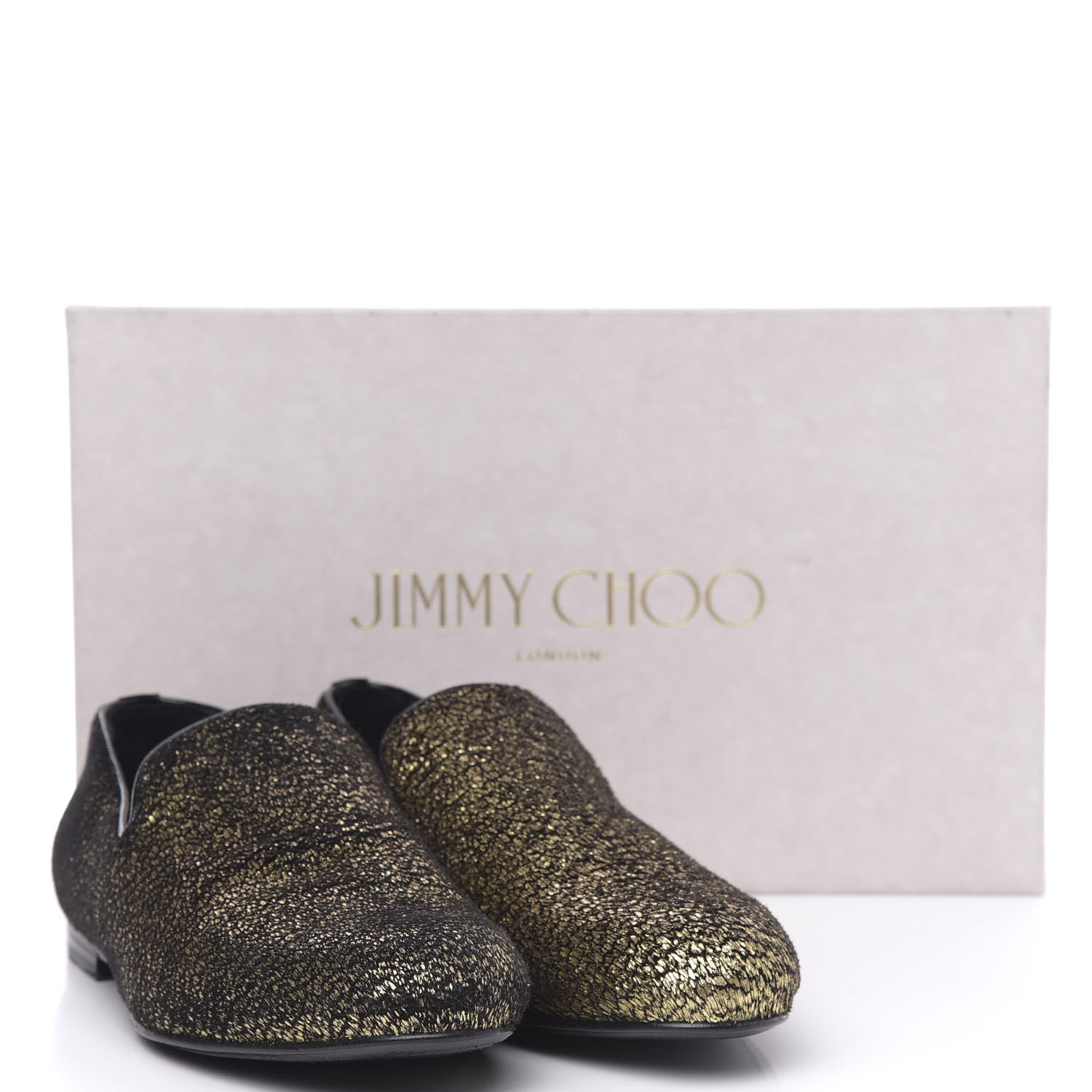 Jimmy Choo Metallic Pony Fabric Sloane Loafers 40.5 Gold 8 of 8